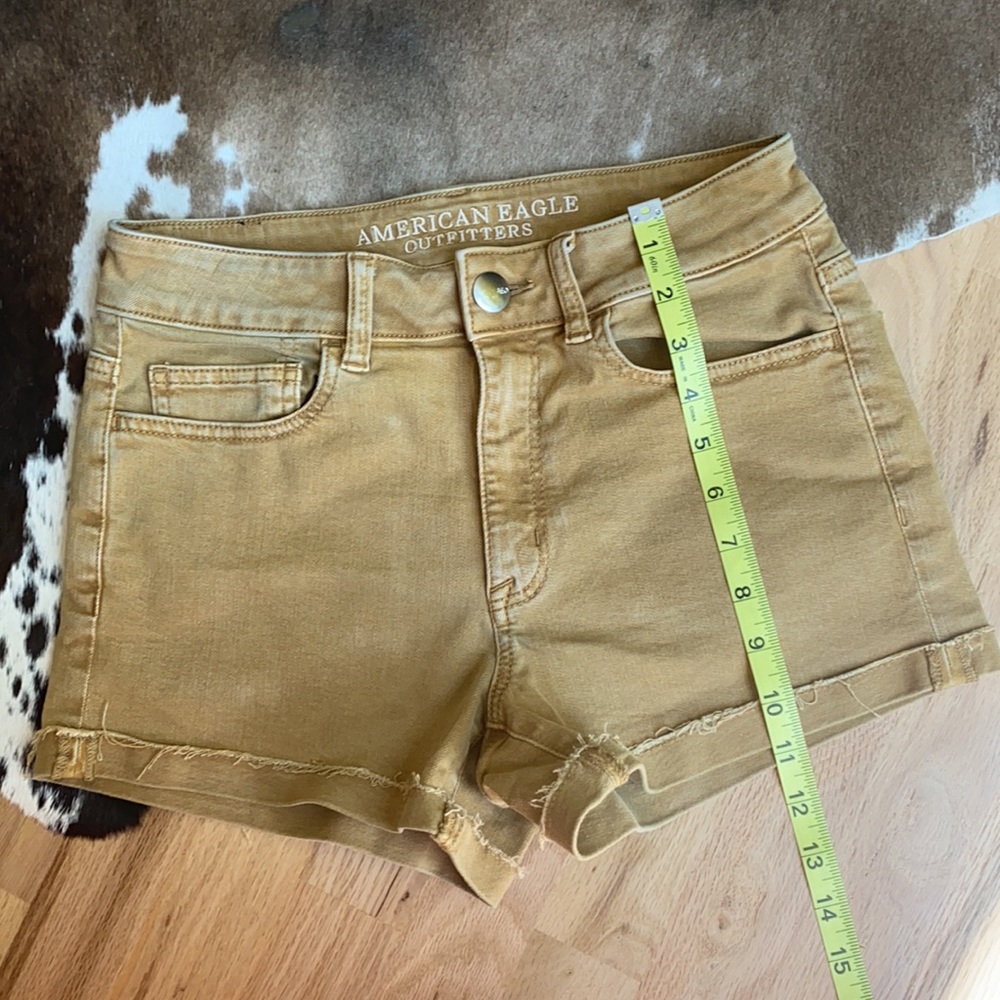 American Eagle Super Stretch Tan Denim Shorts | 6 - Picture 7 of 8